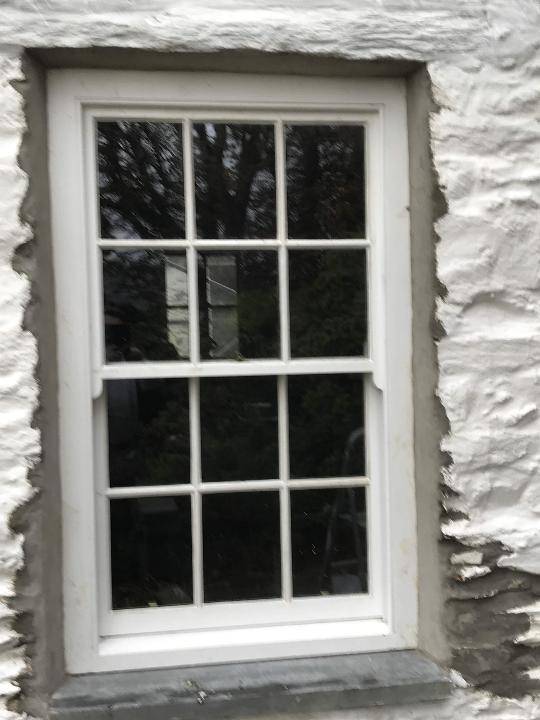New 6 over 6 double glazed sash window