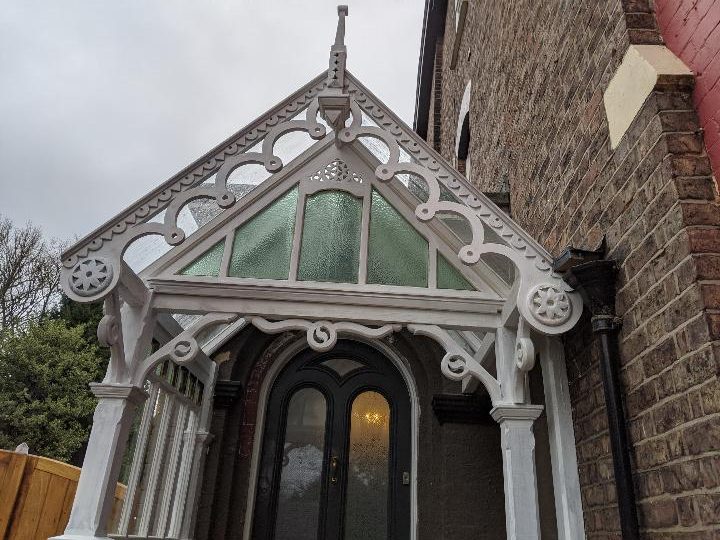 a victorian porch having major renovation in Liverpool